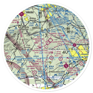Bermudian Valley Airpark (07N) VFR Sectional Sticker (30 mile)
