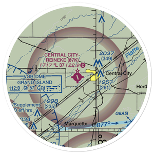 Central City Municipal - Larry Reineke Field (07K) VFR Sectional Sticker (20 mile)