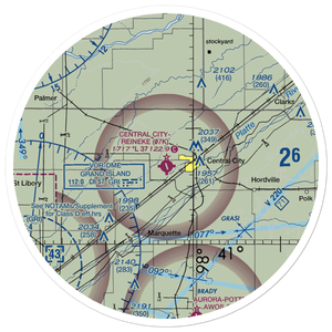 Central City Municipal - Larry Reineke Field (07K) VFR Sectional Sticker (30 mile)