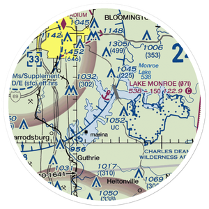 Lake Monroe Seaplane Base (07I) VFR Sectional Sticker (20 mile)
