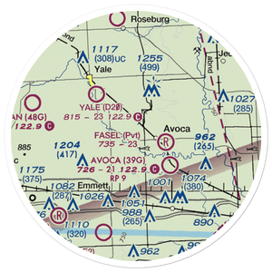 Tackaberry Airport (07D) VFR Sectional Sticker (20 mile)