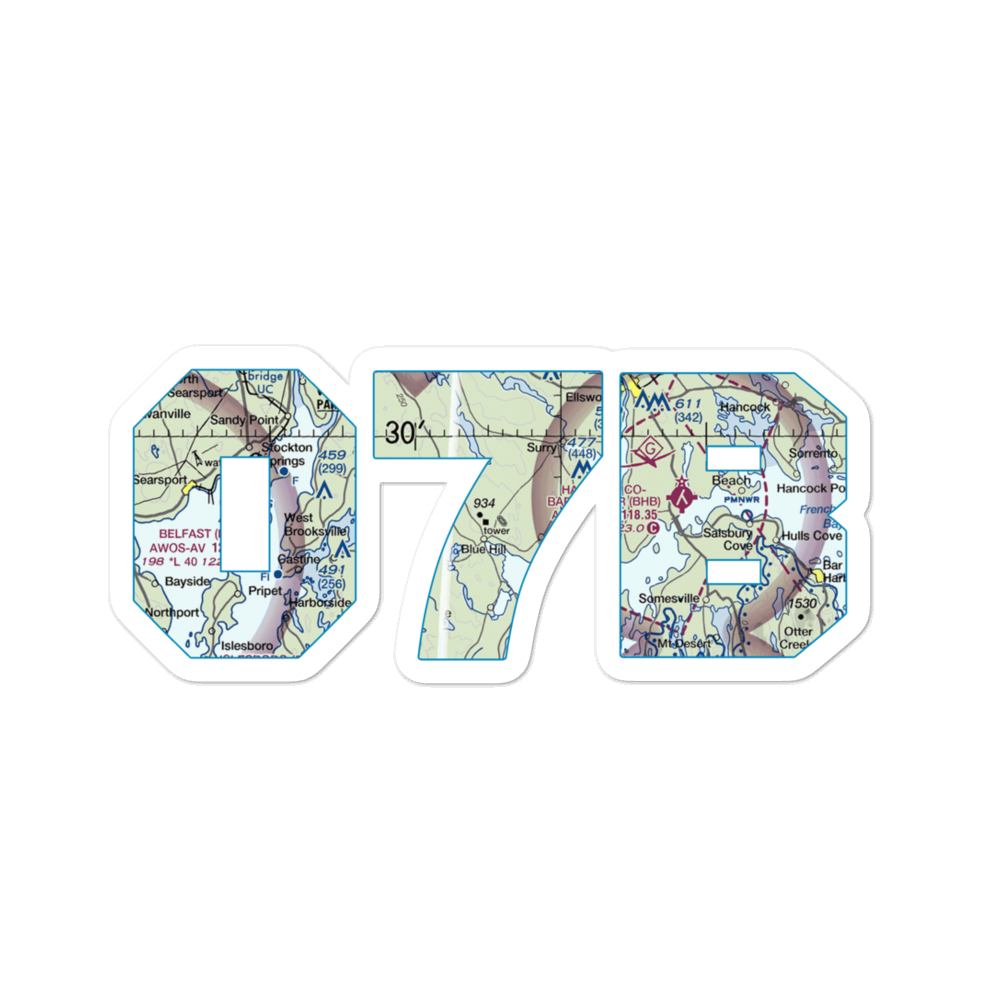 Blue Hill Airport (07B) VFR Sectional Sticker 