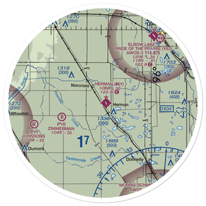 Herman Municipal Airport (06Y) VFR Sectional Sticker (30 mile)