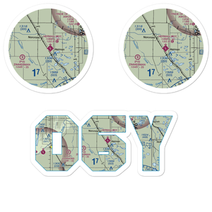 Herman Municipal Airport (06Y) VFR Sectional Sticker Pack