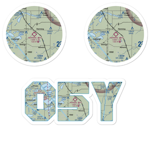 Henning Municipal Airport (05Y) VFR Sectional Sticker Pack
