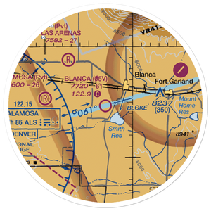 Blanca Airport (05V) VFR Sectional Sticker (20 mile)