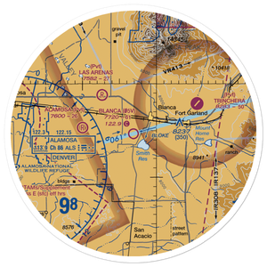 Blanca Airport (05V) VFR Sectional Sticker (30 mile)