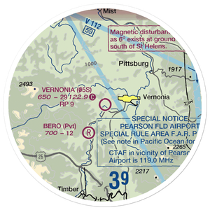 Vernonia Airfield (05S) VFR Sectional Sticker (20 mile)
