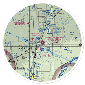 Field of Dreams Airport (04W) VFR Sectional Sticker (30 mile)