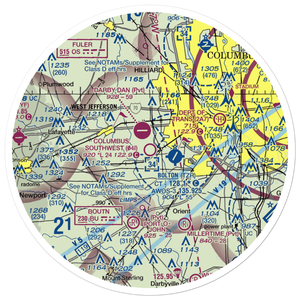 Columbus Southwest Airport (04I) VFR Sectional Sticker (30 mile)