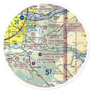 Sandy River Airport (03S) VFR Sectional Sticker (30 mile)