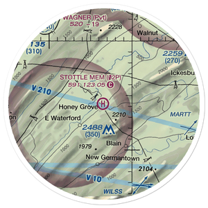Stottle Memorial Heliport (02P) VFR Sectional Sticker (20 mile)