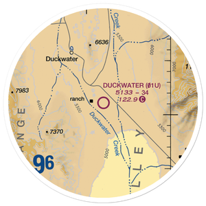Duckwater Airport (01U) VFR Sectional Sticker (20 mile)