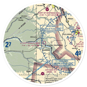 Lower Granite State Airport (00W) VFR Sectional Sticker (30 mile)