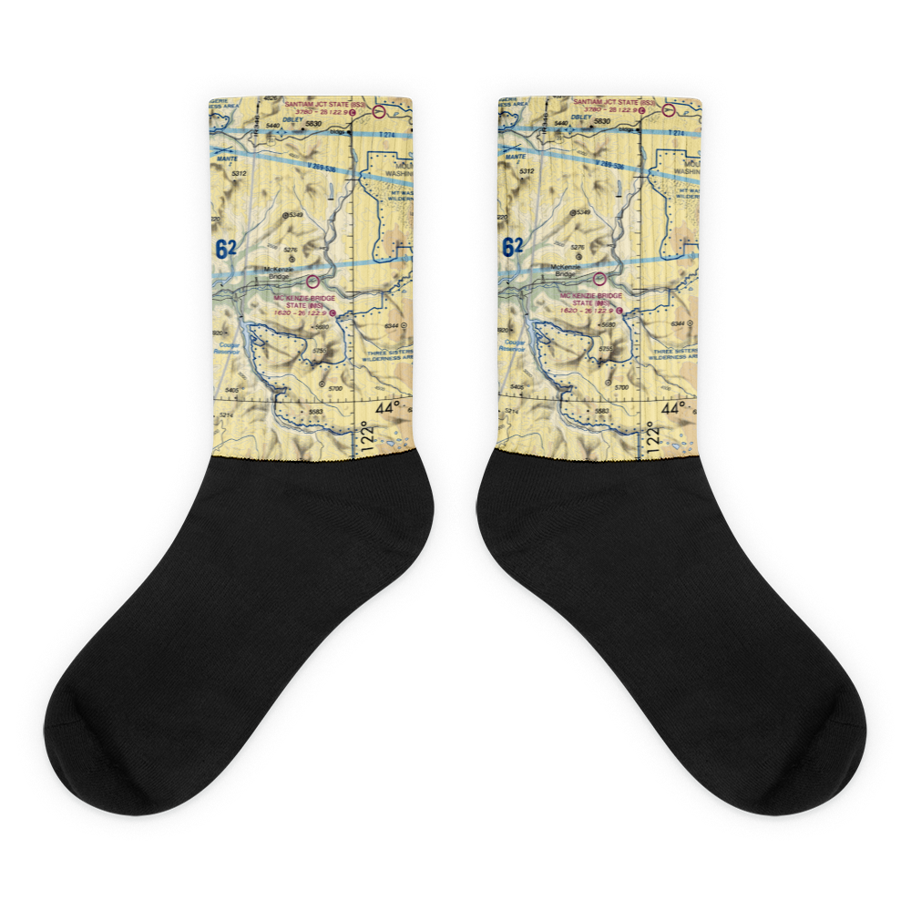 Mc Kenzie Bridge State Airport (00S) VFR Sectional Socks 