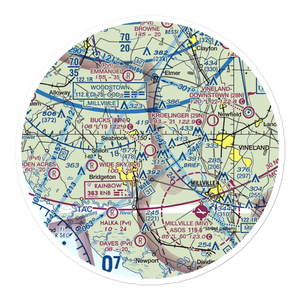 Bucks Airport (00N) VFR Sectional Sticker (30 mile)