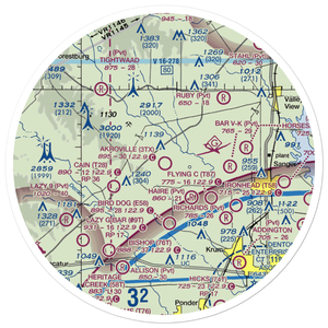 Akroville Airport (3TX) VFR Sectional Sticker (30 mile)