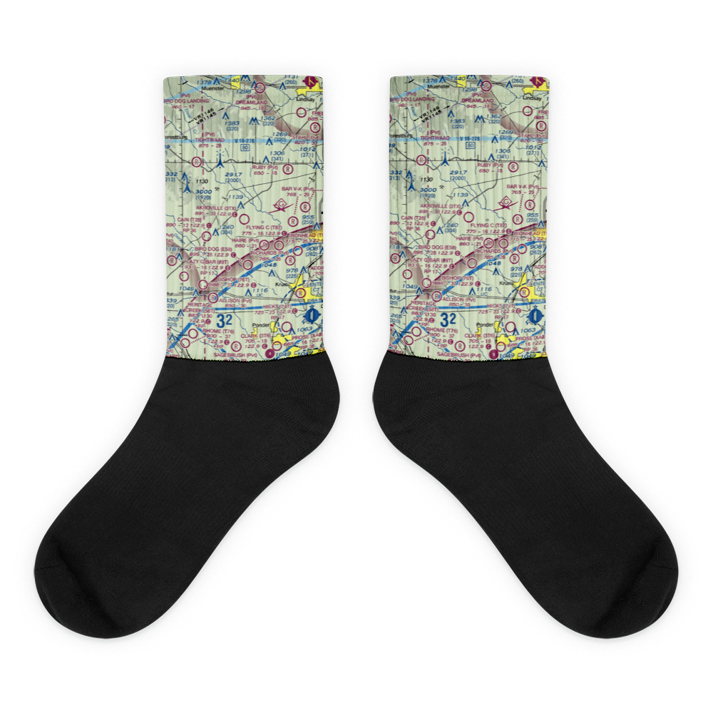 Akroville Airport (3TX) VFR Sectional Socks 