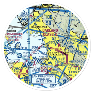 Berkley Municipal Heliport (JBK) VFR Sectional Sticker (20 mile)