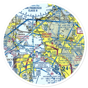 Berkley Municipal Heliport (JBK) VFR Sectional Sticker (30 mile)