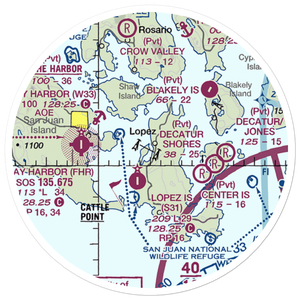 Fishermans Bay Seaplane Base (81W) VFR Sectional Sticker (20 mile)
