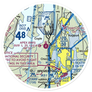 Apex Airpark (8W5) VFR Sectional Sticker (20 mile)