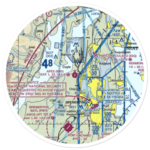 Apex Airpark (8W5) VFR Sectional Sticker (30 mile)
