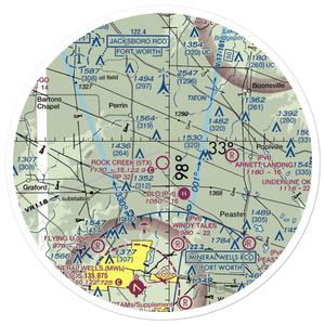 Rock Creek Ranch Airport (5TX) VFR Sectional Sticker (30 mile)