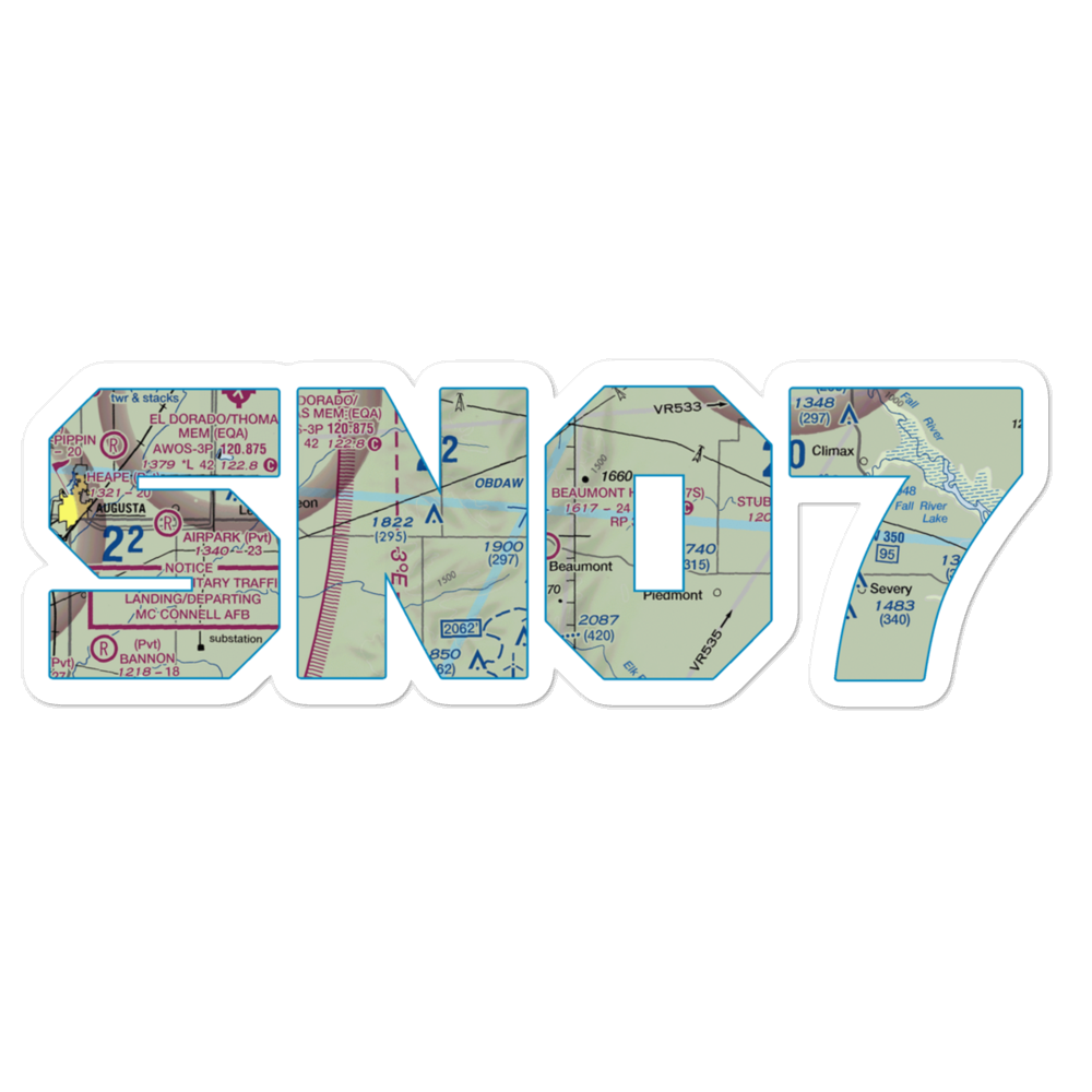 Beaumont Hotel Airport (07S) VFR Sectional Sticker 