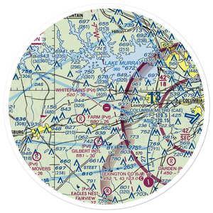 Whiteplains Airport (9SC) VFR Sectional Sticker (30 mile)