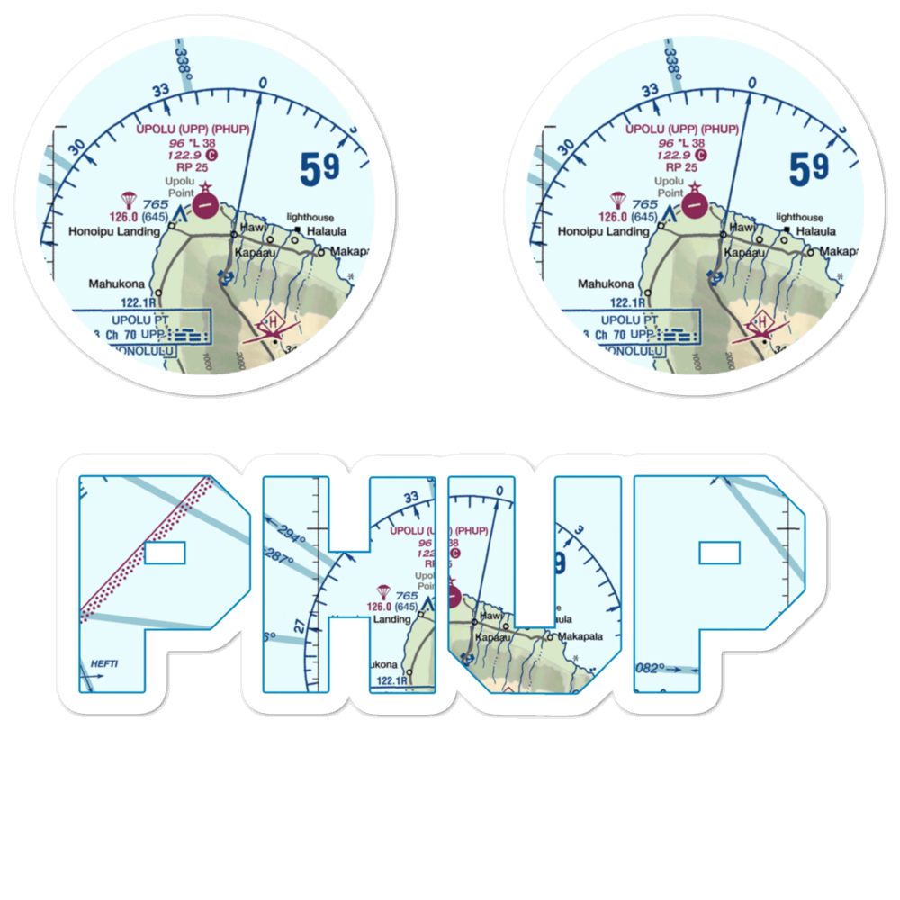 Upolu Airport (UPP) VFR Sectional Sticker Pack 