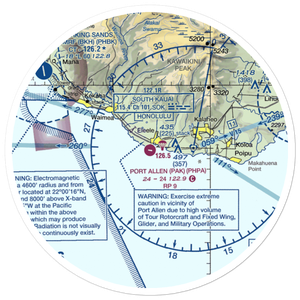 Port Allen Airport (PAK) VFR Sectional Sticker (30 mile)