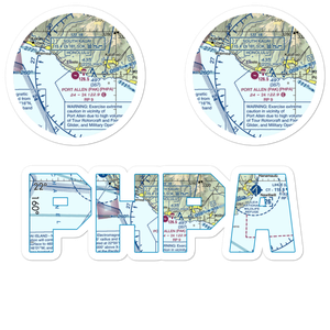 Port Allen Airport (PAK) VFR Sectional Sticker Pack