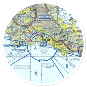 Daniel K Inouye International Airport (HNL) VFR Sectional Sticker (30 mile)