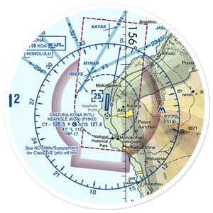 Ellison Onizuka Kona International At Keahole Airport (KOA) VFR Sectional Sticker (30 mile)