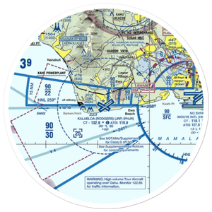 Kalaeloa Airport (JRF) VFR Sectional Sticker (20 mile)