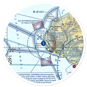 Barking Sands Airport (BKH) VFR Sectional Sticker (30 mile)