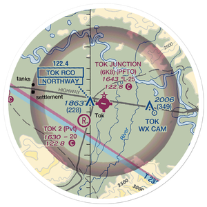 Tok Junction Airport (6K8) VFR Sectional Sticker (20 mile)