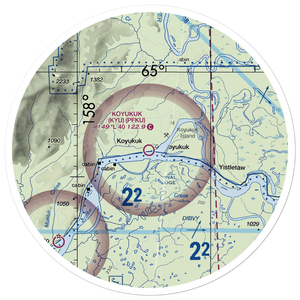 Koyukuk Airport (KYU) VFR Sectional Sticker (30 mile)