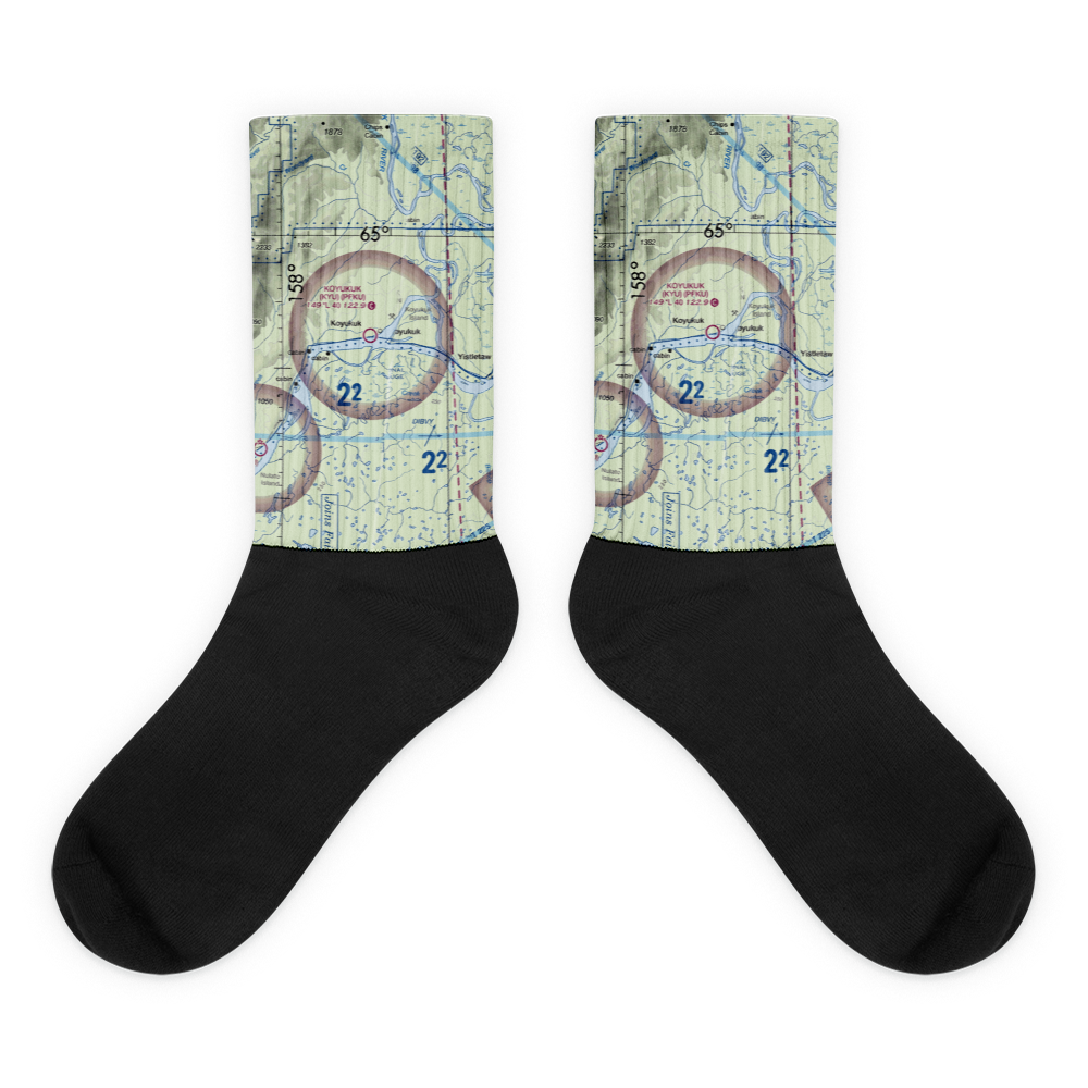 Koyukuk Airport (KYU) VFR Sectional Socks 