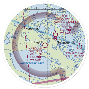 Kasigluk Airport (Z09) VFR Sectional Sticker (20 mile)