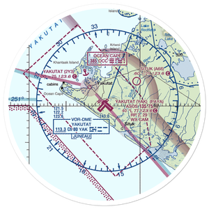 Yakutat Airport (YAK) VFR Sectional Sticker (30 mile)