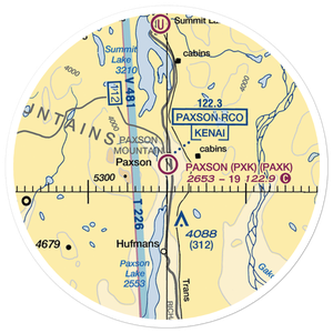 Paxson Airport (PXK) VFR Sectional Sticker (20 mile)