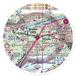 Wasilla Airport (IYS) VFR Sectional Sticker (20 mile)