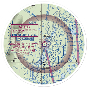 Noatak Airport (WTK) VFR Sectional Sticker (20 mile)