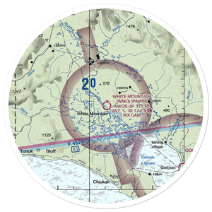 White Mountain Airport (WMO) VFR Sectional Sticker (30 mile)