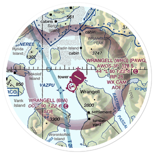 Wrangell Airport (WRG) VFR Sectional Sticker (20 mile)