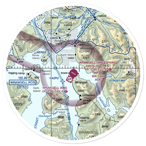Wrangell Airport (WRG) VFR Sectional Sticker (30 mile)