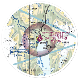 Seward Airport (SWD) VFR Sectional Sticker (20 mile)