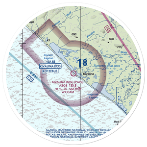 Kivalina Airport (KVL) VFR Sectional Sticker (30 mile)